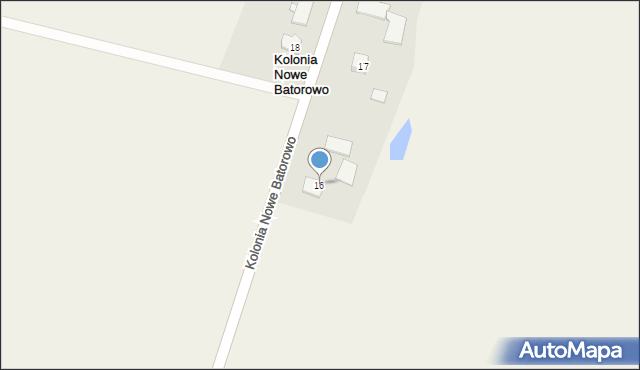 Kolonia Nowe Batorowo, Kolonia Nowe Batorowo, 16, mapa Kolonia Nowe Batorowo