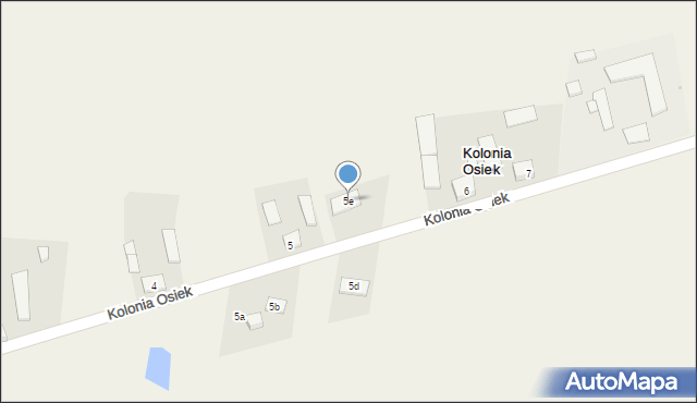 Kolonia Osiek, Kolonia Osiek, 5e, mapa Kolonia Osiek