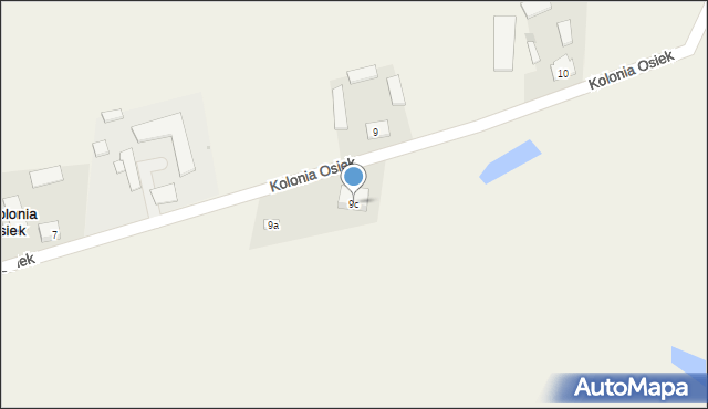 Kolonia Osiek, Kolonia Osiek, 9c, mapa Kolonia Osiek