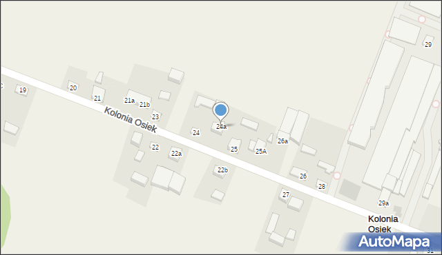 Kolonia Osiek, Kolonia Osiek, 24a, mapa Kolonia Osiek