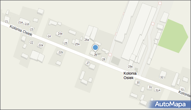 Kolonia Osiek, Kolonia Osiek, 26, mapa Kolonia Osiek