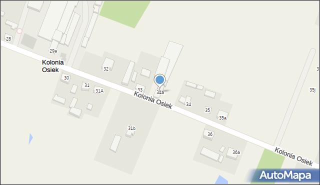 Kolonia Osiek, Kolonia Osiek, 34a, mapa Kolonia Osiek