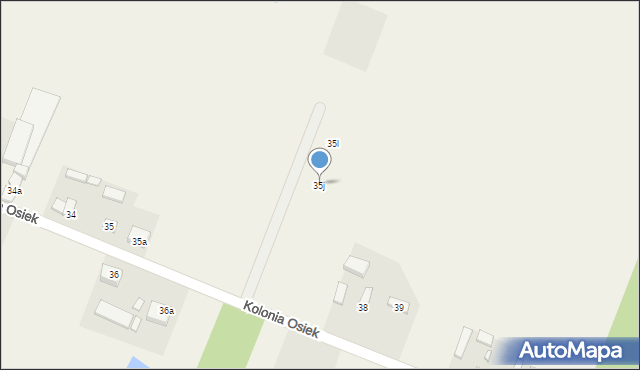 Kolonia Osiek, Kolonia Osiek, 35j, mapa Kolonia Osiek