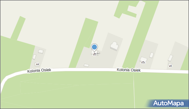 Kolonia Osiek, Kolonia Osiek, 45, mapa Kolonia Osiek