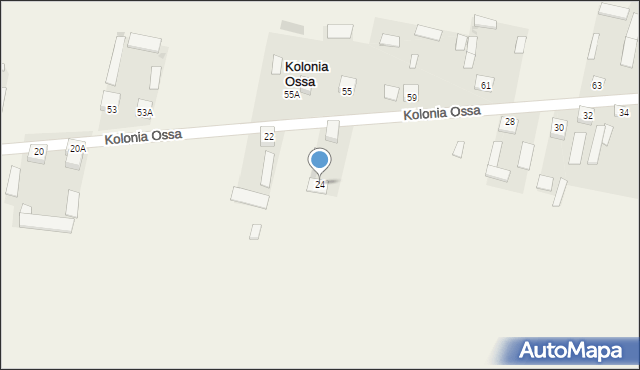 Kolonia Ossa, Kolonia Ossa, 24, mapa Kolonia Ossa