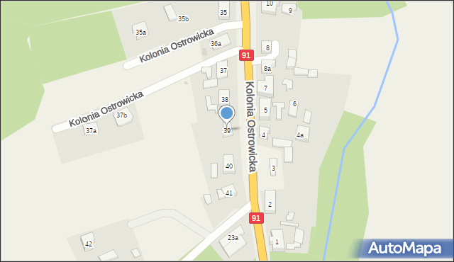 Kolonia Ostrowicka, Kolonia Ostrowicka, 39, mapa Kolonia Ostrowicka