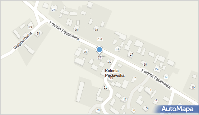 Kolonia Pęcławska, Kolonia Pęcławska, 24, mapa Kolonia Pęcławska