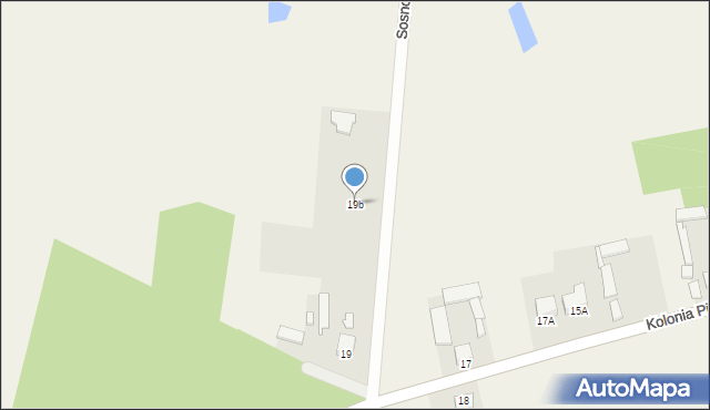 Kolonia Piaski, Kolonia Piaski, 19b, mapa Kolonia Piaski