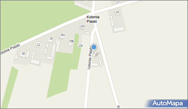 Kolonia Piaski, Kolonia Piaski, 23, mapa Kolonia Piaski