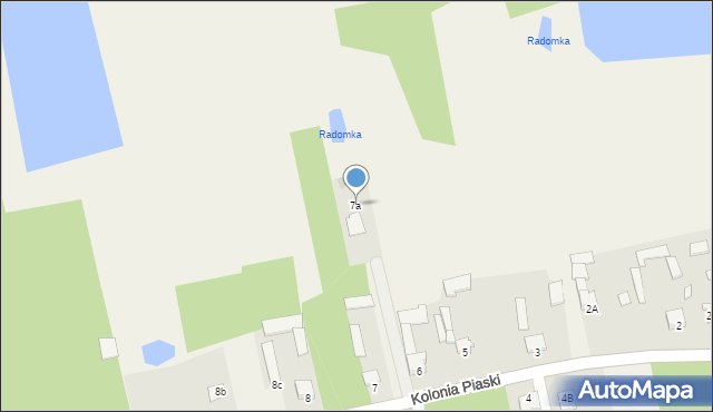 Kolonia Piaski, Kolonia Piaski, 7a, mapa Kolonia Piaski