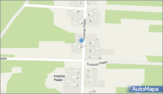 Kolonia Piaski, Kolonia Piaski, 24, mapa Kolonia Piaski