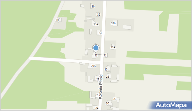 Kolonia Piaski, Kolonia Piaski, 32, mapa Kolonia Piaski