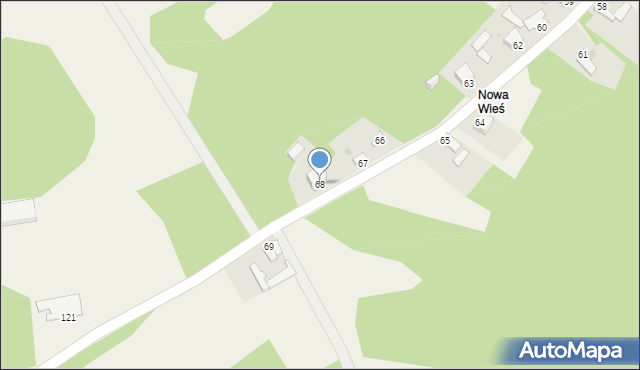 Kolonia Piaski, Kolonia Piaski, 68, mapa Kolonia Piaski