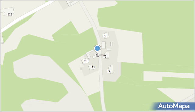 Kolonia Piaski, Kolonia Piaski, 71, mapa Kolonia Piaski