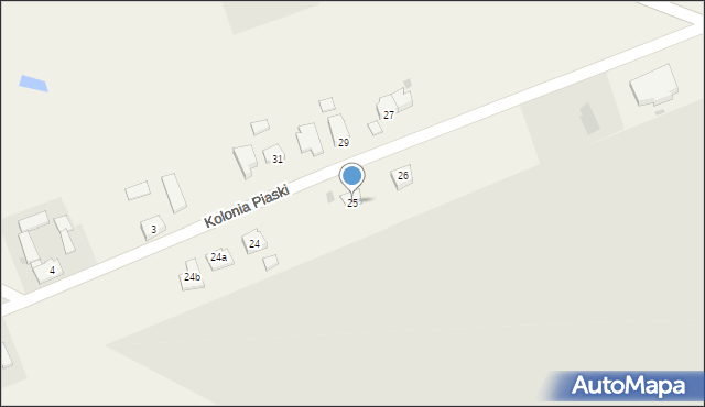 Kolonia Piaski, Kolonia Piaski, 25, mapa Kolonia Piaski