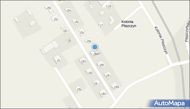 Kolonia Pliszczyn, Kolonia Pliszczyn, 15M, mapa Kolonia Pliszczyn