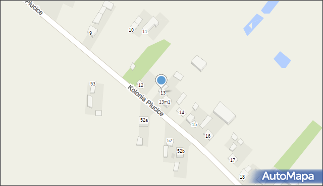 Kolonia Plucice, Kolonia Plucice, 13a, mapa Kolonia Plucice