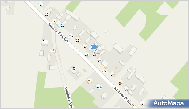 Kolonia Plucice, Kolonia Plucice, 25, mapa Kolonia Plucice