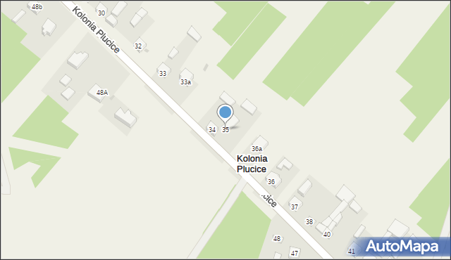 Kolonia Plucice, Kolonia Plucice, 35, mapa Kolonia Plucice