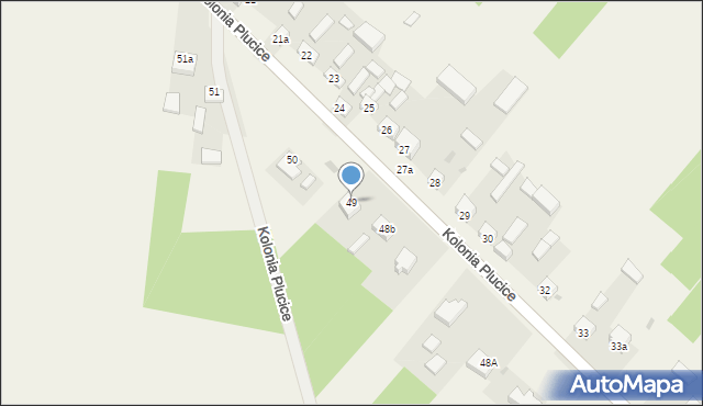Kolonia Plucice, Kolonia Plucice, 49, mapa Kolonia Plucice