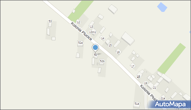 Kolonia Plucice, Kolonia Plucice, 52, mapa Kolonia Plucice