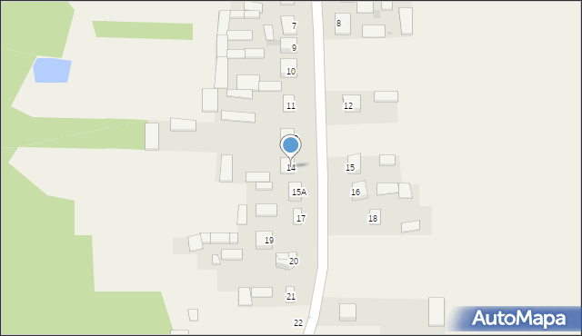 Kolonia Potok Wielki, Kolonia Potok Wielki, 14, mapa Kolonia Potok Wielki