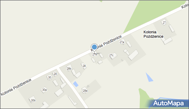 Kolonia Pożdżenice, Kolonia Pożdżenice, 27b, mapa Kolonia Pożdżenice