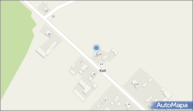 Kolonia Przerąb, Kolonia Przerąb, 15, mapa Kolonia Przerąb