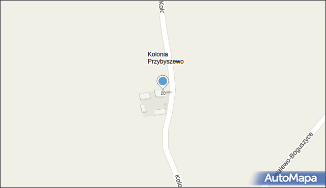 Kolonia Przybyszewo, Kolonia Przybyszewo, 10, mapa Kolonia Przybyszewo