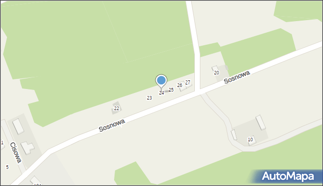 Kolonia Przybyszewo, Kolonia Przybyszewo, 24, mapa Kolonia Przybyszewo