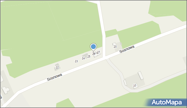 Kolonia Przybyszewo, Kolonia Przybyszewo, 26, mapa Kolonia Przybyszewo