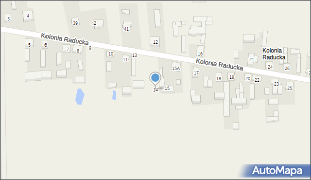 Kolonia Raducka, Kolonia Raducka, 14, mapa Kolonia Raducka