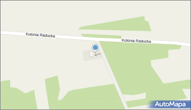 Kolonia Raducka, Kolonia Raducka, 43, mapa Kolonia Raducka