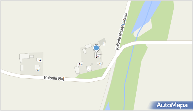 Kolonia Raj, Kolonia Raj, 3b, mapa Kolonia Raj