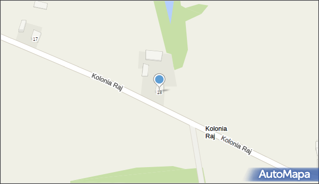 Kolonia Raj, Kolonia Raj, 5, mapa Kolonia Raj