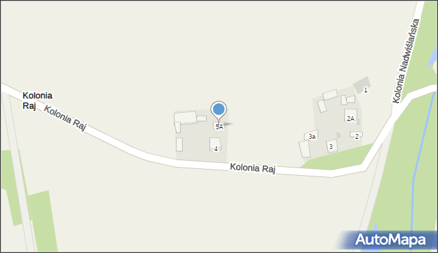 Kolonia Raj, Kolonia Raj, 5A, mapa Kolonia Raj
