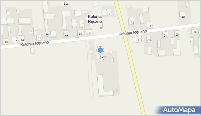 Kolonia Ręczno, Kolonia Ręczno, 22c, mapa Kolonia Ręczno