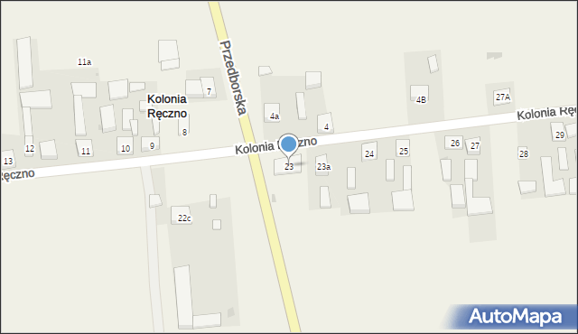 Kolonia Ręczno, Kolonia Ręczno, 23, mapa Kolonia Ręczno