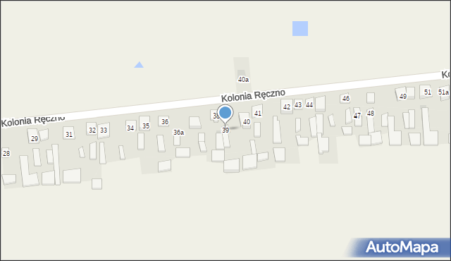 Kolonia Ręczno, Kolonia Ręczno, 39, mapa Kolonia Ręczno