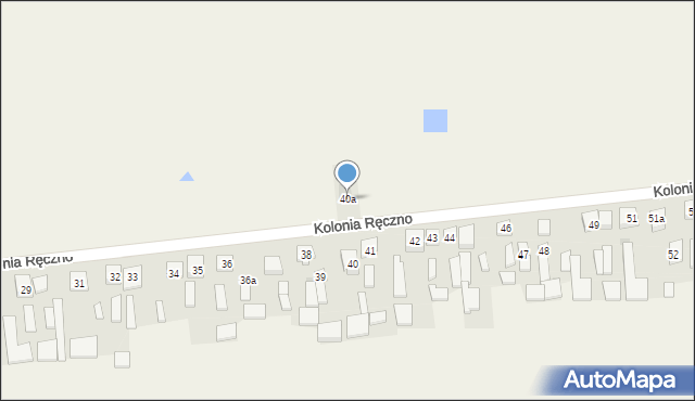 Kolonia Ręczno, Kolonia Ręczno, 40a, mapa Kolonia Ręczno