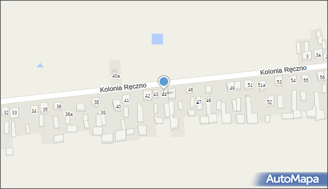 Kolonia Ręczno, Kolonia Ręczno, 44, mapa Kolonia Ręczno