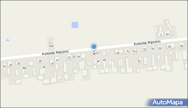 Kolonia Ręczno, Kolonia Ręczno, 46, mapa Kolonia Ręczno