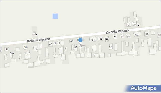 Kolonia Ręczno, Kolonia Ręczno, 48, mapa Kolonia Ręczno