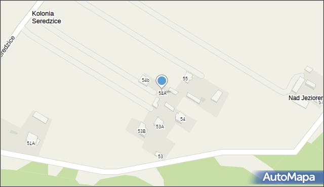 Kolonia Seredzice, Kolonia Seredzice, 54A, mapa Kolonia Seredzice