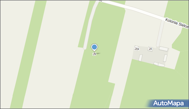 Kolonia Sielce, Kolonia Sielce, 29, mapa Kolonia Sielce