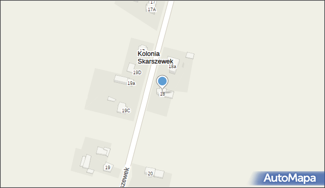Kolonia Skarszewek, Kolonia Skarszewek, 18, mapa Kolonia Skarszewek