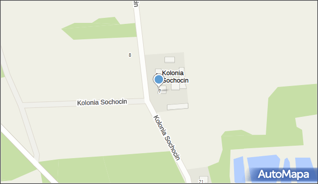 Kolonia Sochocin, Kolonia Sochocin, 7, mapa Kolonia Sochocin