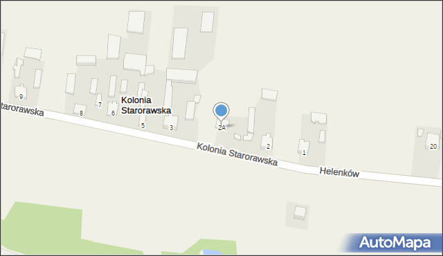 Kolonia Starorawska, Kolonia Starorawska, 2A, mapa Kolonia Starorawska