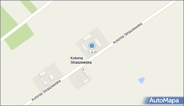Kolonia Straszewska, Kolonia Straszewska, 5, mapa Kolonia Straszewska