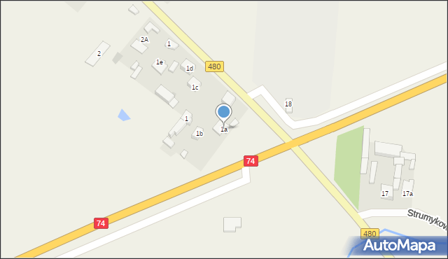 Kolonia Szczercowska, Kolonia Szczercowska, 1a, mapa Kolonia Szczercowska